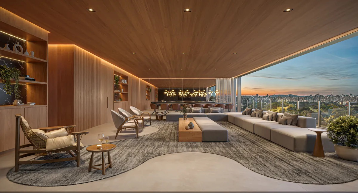 Residencial Manira: living do apartamento